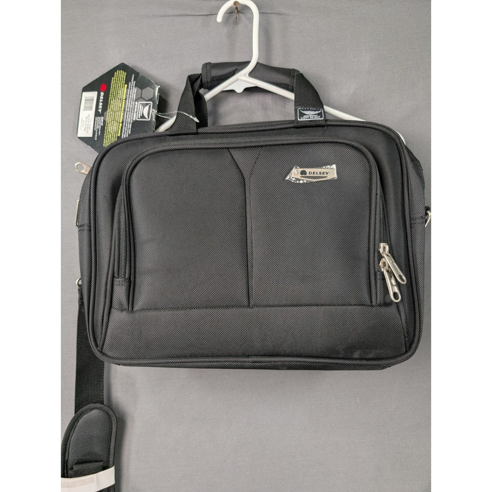 Delsey Helium Breeze Personal Bag Black 12319 BK‎ Travel Laptop Briefcase